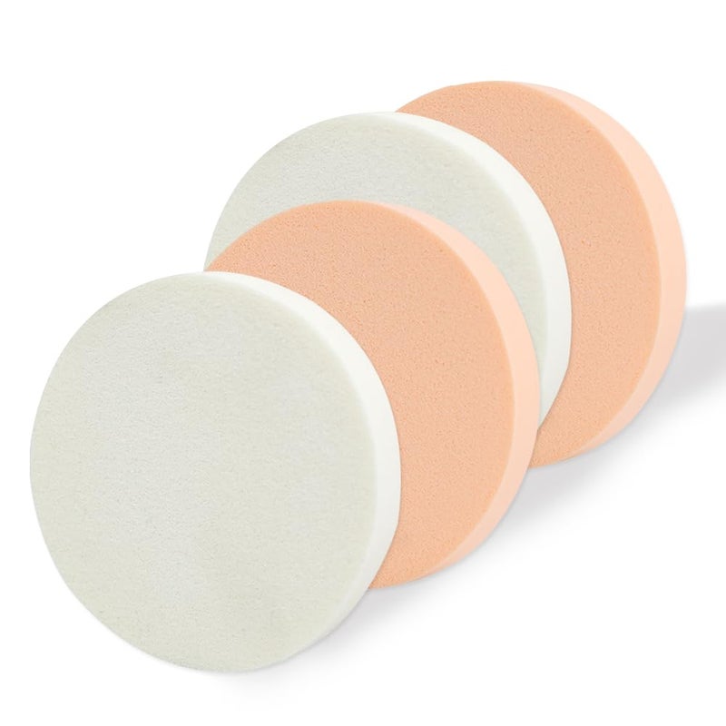 myonly 4pcs big Round Makeup Sponges is suitable for eye foundation, blush application, forehead and cheeks, large area of makeup, soft and thick, fast makeup, dry and wet, no scumming (pick of four) - Image 1